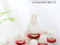 工厂在深圳做银行积分兑换礼品杯子酒店精美伴手礼金箔水晶酒具