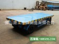 叉车牵引工业平板车_工厂车间周转用10吨平板拖车